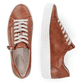 
Kastanienbraune remonte Damen Sneaker D0903-24 mit einer besonders leichten Sohle. Schuhpaar von oben.