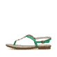 
Laubgrüne Rieker Damen Riemchensandalen 64211-52 mit Schnalle sowie einer Profilsohle. Schuh Außenseite
