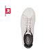 Kristallweiße Rieker EVOLUTION Herren Sneaker U0400-80 mit einer robusten Profilsohle. Schuh von oben.