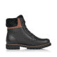 Schwarze remonte Damen Schnürstiefel D8463-01 mit einer dämpfenden Profilsohle. Schuh Innenseite
