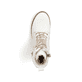 Reinweiße Rieker Damen Schnürstiefel Y9126-80 mit Schnürung und Reißverschluss. Schuh von oben.