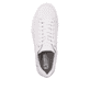 Weiße Rieker Herren Sneaker Low U0700-80 mit TR-Sohle mit leichtem EVA-Inlet. Schuh von oben.