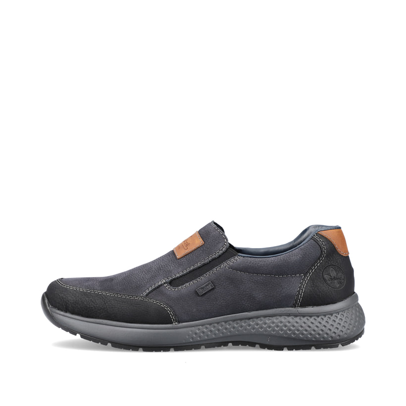 Rieker Herren Slipper asphaltschwarz