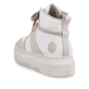 Weiße Rieker Damen Sneaker High M1907-80 mit ultra leichter Plateausohle. Schuh von hinten.