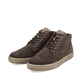 Graue Rieker Herren Sneaker High U0762-45 mit TR-Sohle mit weichem EVA-Inlet. Schuhpaar seitlich schräg.