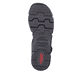 Schwarze Rieker Damen Riemchensandalen V2301-00 mit einem Klettverschluss. Schuh Laufsohle.