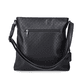 Rieker Damen Handtasche H1033-00 in Tiefschwarz aus Kunstleder mit Reißverschluss. Handtasche Rückseite.