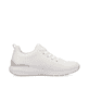 Weiße waschbare Rieker Damen Sneaker Low 40108-80 mit einer flexiblen Sohle. Schuh Innenseite.