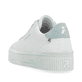 Weiße Rieker Damen Sneaker Low W0704-80 mit einer abriebfesten Sohle. Schuh von hinten.