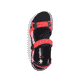 Rote Rieker Damen Trekkingsandalen 64074-33 mit einer ultra leichten Sohle. Schuh von oben.