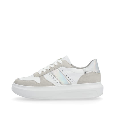Rieker Damen Sneaker Low clear-white dust-grey