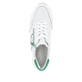Weiße remonte Damen Sneaker D1318-82 mit Reißverschluss sowie Ziernähten. Schuh von oben.