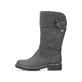 Graue Rieker Damen Hochschaftstiefel Y9190-45 mit wasserabweisender TEX-Membran. Schuh Außenseite.