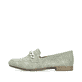 
Mintgrüne Rieker Damen Loafers 51761-52 mit einer schockabsorbierenden Sohle. Schuh Außenseite