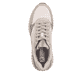 Beige Rieker Damen Sneaker Low W0605-60 mit leichter und griffiger Sohle. Schuh von oben.