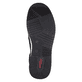 Schwarze Rieker Herren Slipper B3450-00 mit Elastikeinsatz sowie braunem Logo. Schuh Laufsohle.