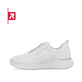Kristallweiße Rieker EVOLUTION Damen Sneaker W0401-80 mit einer ultra leichten Sohle. Schuh Außenseite.