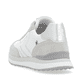 Weiße Rieker Damen Sneaker Low 42509-80 mit flexibler und super leichter Sohle. Schuh von hinten.