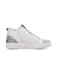 Weiße Rieker Damen Sneaker High 41908-80 mit flexibler und super leichter Sohle. Schuh Innenseite.