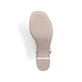 Weiße Rieker Riemchensandaletten 64772-80 mit einem Klettverschluss. Schuh Laufsohle.