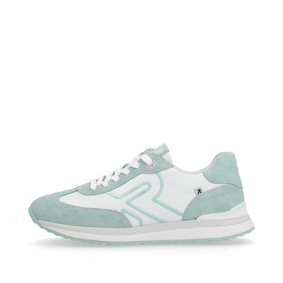 Rieker Damen Sneaker Low frost-white aquamarine
