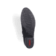 
Nachtschwarze Rieker Damen Stiefeletten 78660-00 mit einer Profilsohle mit Blockabsatz. Schuh Laufsohle
