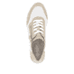 Weiße vegane remonte Damen Sneaker R6709-80 mit einem Reißverschluss. Schuh von oben.
