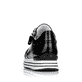 
Glanzschwarze remonte Damen Sneaker D1302-02 mit einer flexiblen Plateausohle. Schuh von hinten