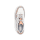 Weiße vegane Rieker Damen Sneaker Low M8410-60 mit einer Schnürung. Schuh von oben.