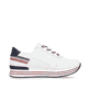Weiße remonte Damen Sneaker D1312-82 mit Reißverschluss sowie der Komfortweite G. Schuh Innenseite.