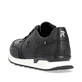 Schwarze Rieker Herren Sneaker Low U0304-01 mit griffiger und leichter Sohle. Schuh von hinten.
