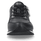 Mitternachtsschwarze remonte Damen Sneaker D0H11-14 mit einem Reißverschluss. Schuh von vorne.