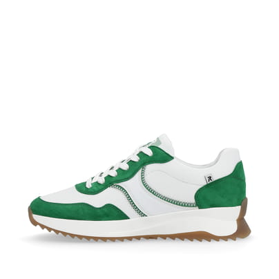 Rieker Damen Sneaker Low clear-white smaragd-green