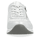Silberne remonte Damen Sneaker R6700-91 mit einem Reißverschluss. Schuh von vorne.