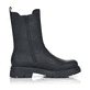 Tiefschwarze Rieker Damen Chelsea Boots Z9180-02 mit einer robusten Profilsohle. Schuh Innenseite