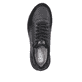 Schwarze Rieker Herren Sneaker Low U0101-00 mit einer super leichten Sohle. Schuh von oben.