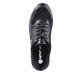 
Nachtschwarze remonte Damen Sneaker D0T01-01 mit Schnürung und Reißverschluss. Schuh von oben