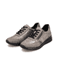 
Asphaltgraue remonte Damen Sneaker R6700-43 mit einer leichten Profilsohle. Schuhpaar schräg.