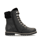 Schwarze remonte Damen Schnürstiefel D8481-02 mit wasserabweisender TEX-Membran. Schuh Innenseite.