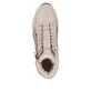 
Sandbeige remonte Damen Schnürstiefel D0T72-60 mit Schnürung und Reißverschluss. Schuh von oben