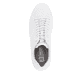 Weiße Rieker Damen Sneaker Low W0500-81 mit ultra leichter und dämpfender Sohle. Schuh von oben.