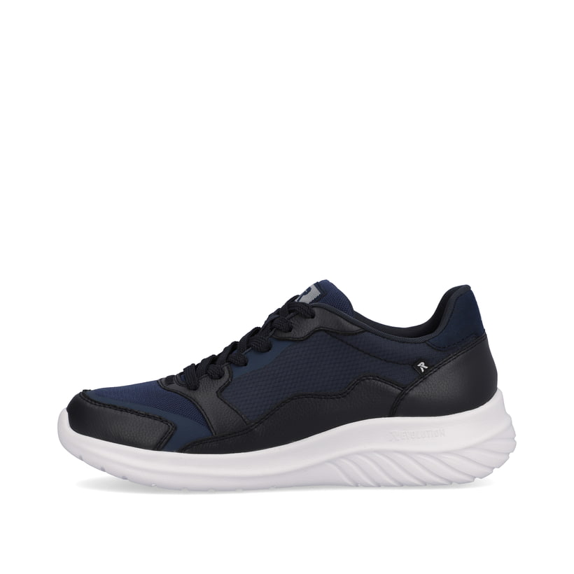 Blaue Rieker Herren Sneaker Low U0500-14 mit flexibler und ultra leichter Sohle. Schuh Außenseite.