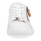 Weiße remonte Damen Schnürschuhe D1E01-81 mit einem Reißverschluss. Schuh von vorne.