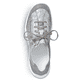 Meeresblaue Rieker Damen Schnürschuhe M35G6-12 mit einem Reißverschluss. Schuh von oben.