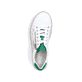 Weiße vegane Rieker Damen Sneaker Low M2945-80 mit einem Reißverschluss. Schuh von oben.
