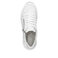 Weiße Rieker Damen Sneaker Low N1403-80 mit Reißverschluss sowie Extraweite H. Schuh von oben.