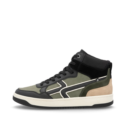 Rieker Herren Sneaker High khaki-schwarz