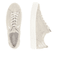 Metallische remonte Damen Sneaker D0913-90 mit Schnürung sowie Komfortweite G. Schuh von oben, liegend.