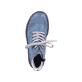 
Himmelblaue Rieker Damen Schnürstiefel 78240-14 mit einer robusten Profilsohle. Schuh von oben