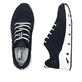 Blaue Rieker Damen Sneaker Low N5222-14 mit ultra leichter und flexibler Sohle. Schuh von oben, liegend.